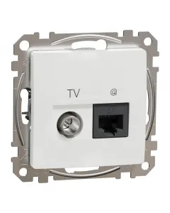 Schneider sedna tv/rj45 cat6 utp kombinált aljzat ip20-as védettség csillapítás: 4 db tanúsítás típusa: cat6 fehér színű