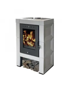 Domofire csempekandalló csempeberakással névleges teljesítmény: 7 kw füstcsőkivezetés: felső füstcsőátmérő: 150 mm elhelyezés