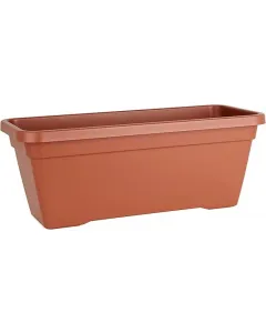 Artevasi virágláda venezia l 57,9 × 24,3 × 22 cm terrakotta kiváló minőségű uv-álló műanyagból készült matt felületű, hagyo