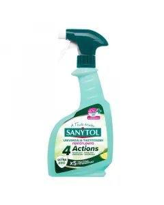 Sanytol 4 az 1-ben fertőtlenítő spray tisztítószer univerzális használatra praktikus szórófejjel klórmentes lime illattal