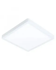 Mennyezeti lámpa letisztult fehér kivitelben beépített led, melegfehér fény 28,5 × 28,5 cm lapos kialakítás ip44 védettség fröcc