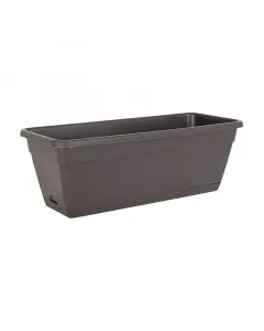 Artevasi balkonláda venezia antracit 50 × 19,5 × 16,6 cm felcsíptethető alátéttel és praktikus víztartalékkal uv- és időjárás