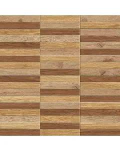 Barna árnyalatú wood warm felületével a mozaik csempe természetes, meleg hangulatot teremt8 mm-es vastagsága optimális fal- vagy padl