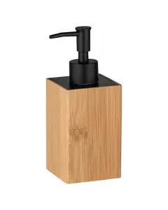 Wenko szappanadagoló bambuszból, fekete acél pumpával Űrtartalma kb. 210 ml folyékony szappan adagolására alkalmas természetes bamb