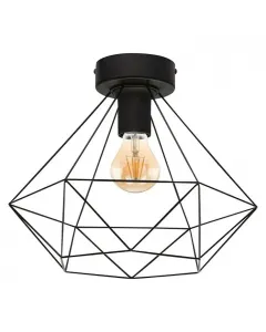 Eglo tarbes mennyezeti lámpa vintage stílusban fekete, ipari acélból készült lámpa 1 x max. 60 w-os e27-es foglalat ip20-as védetts�