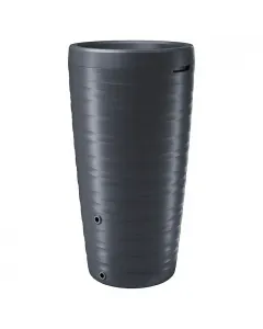 Maze esővízgyűjtő tartály, 240 liter modern antracit színű kivitel uv- és időjárásálló műanyag két menetes csatlakozóval fe