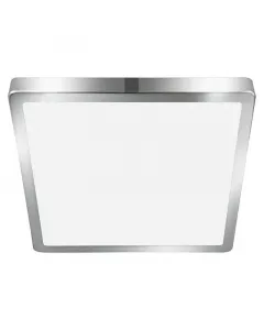 Mennyezeti lámpa króm kerettel eglo led lámpa semleges fehér fénnyel 28,5 × 28,5 cm négyzet alak 2500 lumen fényáram 3 cm magas lap