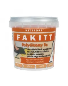Folyékony fa, fakitt fenyő színben, 250 g-os kiszerelés finom, krémes állag, vízbázisú összetétel fa, farostlemez, gipszkarton é