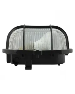 Hajólámpa e27-es foglalattal kompakt kialakítás ip44-es védettség cserélhető, 9w-os led-fényforrással fekete színű