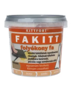 Folyékony fa, más néven fakitt éger színben, 500 g-os kiszerelés finom, krémes állag, vízbázisú összetétel fa, farostlemez, gi