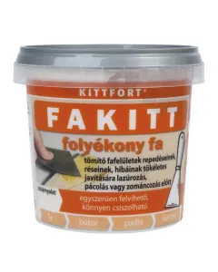 Folyékony fa, más néven fakitt fehér színben, 500 g-os kiszerelés finom, krémes állag, vízbázisú összetétel fa, farostlemez, g