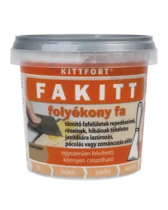Folyékony fa, más néven fakitt cseresznye színben, 500 g-os kiszerelés finom, krémes állag, vízbázisú összetétel fa, farostlemez