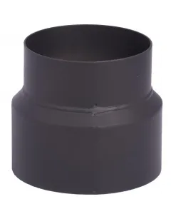 Füstcsőszűkítő Ø130 mm-ről Ø120 mm-re az égéstermék-elvezetéshez fekete acél anyagból készült konstrukció a tartós haszná