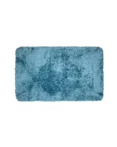 Quadrat fürdőszobaszőnyeg crystal xl azure 100% poliészter anyagból latex csúszásgátlós hátoldal  méret 60 x 100 cm kék szín t