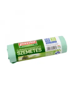 Háztartási célra Újrahasznosított pe szemeteszsák perforálás mentén leválasztható 10 db/csomag