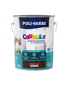 A poli-farbe márkájú zománcfesték tartós, dekoratív védelmet biztosít kültéren és beltérenfa és fém felületeken is egyenlete