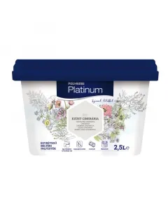 A poli-farbe platinum beltéri falfesték színstabilitása tartós matt felületet eredményezmagas fedőképességnek köszönhetően erő