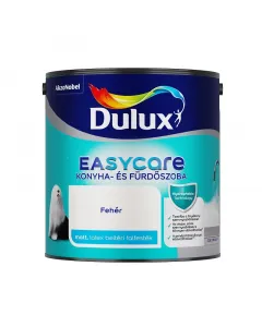 Fehér színű, matt dulux easycare konyha- és fürdőszobafesték víztaszító és foltálló beltéri falfesték közepes páraátereszt