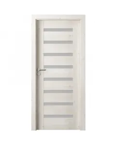 Beltéri ajtólap 90 x 210 cm-es falnyíláshoz anyaga: mdf portaperfect 3d fólia skandináv tölgy színben balos nyilásirány Üvegezet