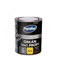 Zománcfesték használatakor a supralux orkÁn 3in1 profi gyors megoldást kínál fémfelületekenháromfunkciós termék: alapozó, korr�