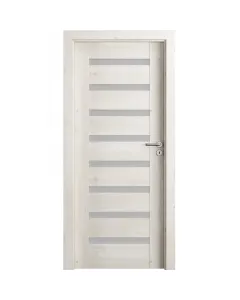 Beltéri ajtólap 100 x 210 cm-es falnyíláshoz anyaga: mdf portaperfect 3d fólia skandináv tölgy színben jobbos nyilásirány Üvegez