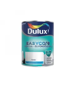 Fehér színű, matt dulux easycare konyha- és fürdőszobafesték víztaszító és foltálló beltéri falfesték közepes páraátereszt