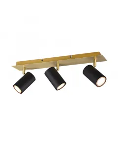 Trio spotlámpa 3 x max. 35 w-os gu10-es foglalattal ip20-as védettség modern stílus pozicionálható stílusos, matt fekete és arany
