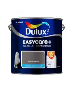 A dulux márka beltéri falfesték simított beton árnyalata foltálló tulajdonsággal rendelkezikvíztaszító felületének köszönhet�