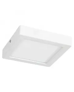 Az eglo mennyezeti lámpa négyzetes kialakításban biztosít egyenletes, semleges fehér fényt beltéri használatra a 17 x 17 cm-es mér