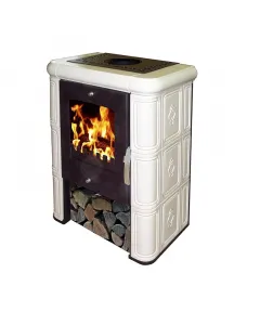 Domofire csempekandalló 6 kw névleges teljesítménnyel füstcsőkivezetés: felső füstcsőátmérő: 150 mm elhelyezés: szabadon áll�