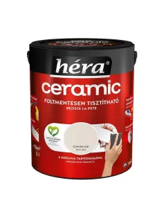 A hÉra ceramic beltéri falfesték kiváló választás szennyeződésnek kitett falakradörzsálló felületének köszönhetően ellenál