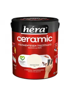 A hÉra ceramic beltéri falfesték selyemmatt felületet és ellenálló réteget biztosítextra dörzsálló kivitel foltosodásnak és s�