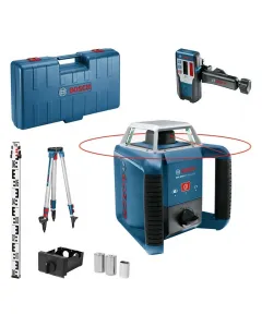 Bosch professional grl 400 h kültéri forgólézer akár 400 m munkatávolsággal 360°-os piros lézersugár, ± 8 % (± 5°) önszintez�