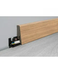 Logoclic aquaprotect smart silent szegőléc safari pearl oak dekorral mérete: 2600 x 18 x 58 mm o.r.c.a. nedvességálló technológia r