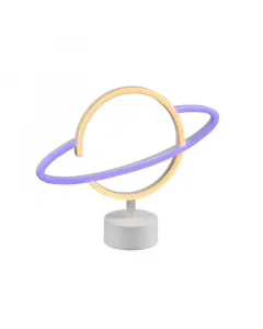 Neonfényű dekor lámpa 1 x 1,6 w-os beépített led-fényforrással modern dizájn ip20-as védettség vezeték nélküli kivitel kapcso