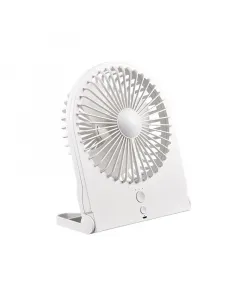 Asztali usb-s ventilátor 19 cm átmérővel modern dizájn 3 sebességfokozat Állítható dőlésszög működés akkumulátorról vagy us