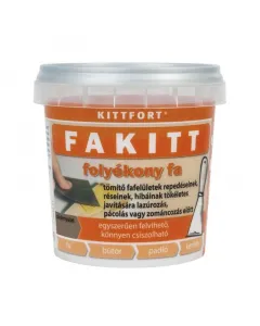 Folyékony fa, más néven fakitt tikfa színben, 250 g-os kiszerelés finom, krémes állag, vízbázisú összetétel fa, farostlemez, gi