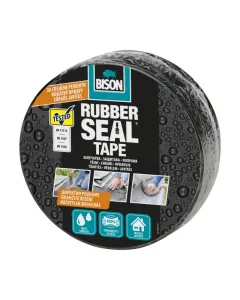 Bison rubber seal bitumenes öntapadó textilszalag azonnali javításokra, 7,5 cm x 5 m méretű 100 % vízálló és 400 % rugalmas nedve
