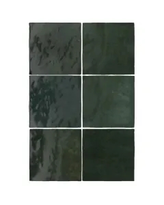 Falicsempe modern mohazöld árnyalatban fényes felületű kivitel 13,2 × 13,2 cm méret 8 mm vastagság beltéri falburkoláshoz