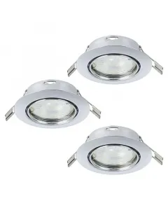 Eglo beépíthető spot lámpa süllyesztett világításhoz a csomag 3 db, egyenként 4,7 w teljesítményű gu10 led fényforrással ell�