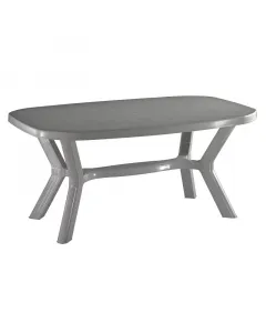 Antibe - ovális asztal (160x95x73cm, szürke)