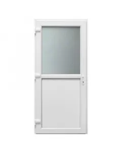 Cando márkájú bejárati ajtó pvc-profillal, kiváló hang- és hőszigetelésselbalos kivitelű kültéri ajtó, 100 x 210 cm falnyílá