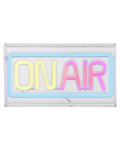 On air feliratú neonfényű dekor lámpa beépített led-fényforrással figyelemfelkeltő, modern dizájn vezeték nélküli kivitelben us