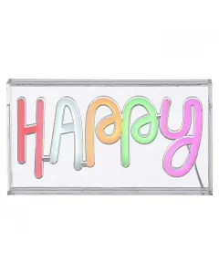 Neonfényű dekor lámpa beépített led-fényforrással vidám motívum modern, vezeték nélküli kivitelben usb csatlakozóval hangulatos