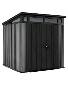 Innovatív decocoat felület kialakítású, a keter márka kerti tároló megoldása4,66 m²-es belső alapterület kényelmes tároláshoz