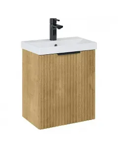 Falra rögzíthető fürdőszobabútor szett mérete: 55 x 32 x 45 cm sof-close ajtóval kerámia mosdó csapfurattal és túlfolyóval e