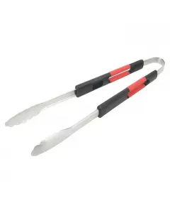 Tartós, rozsdamentes acél grillcsipesz hosszúság: 40,8 cm ideális húsok, zöldségek és minden egyéb grillétel forgatására széle