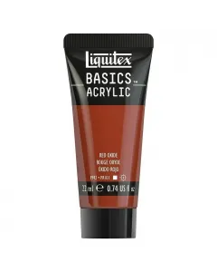 Liquitex basics akrilfesték oxidvörös színben magas pigmentáció és színtisztaság magas minőség széleskörű felhasználhatóság
