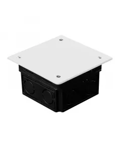 Budvill süllyesztett kötődoboz perforált tetővel hőállóság: 650°c ip20-as védettség méret: 80 x 80 x 50 mm fekete színű