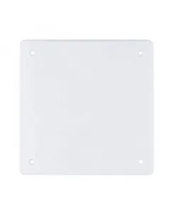 Budvill perforált kötődoboz fedél méret: 97 x 97 x 1,7 mm 80 x 80 mm-es kötődobozokhoz fehér színű